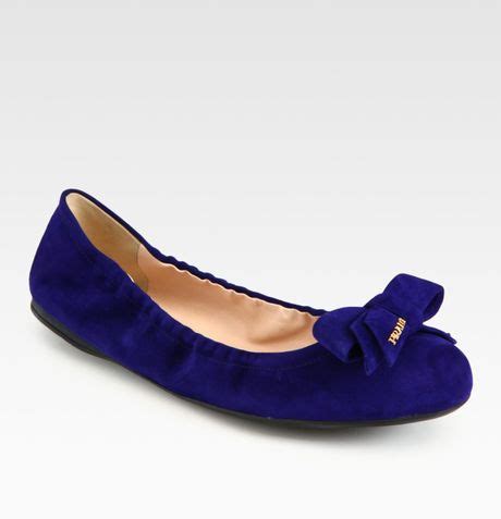 prada suede bow flats|prada elastic strap ballet flats.